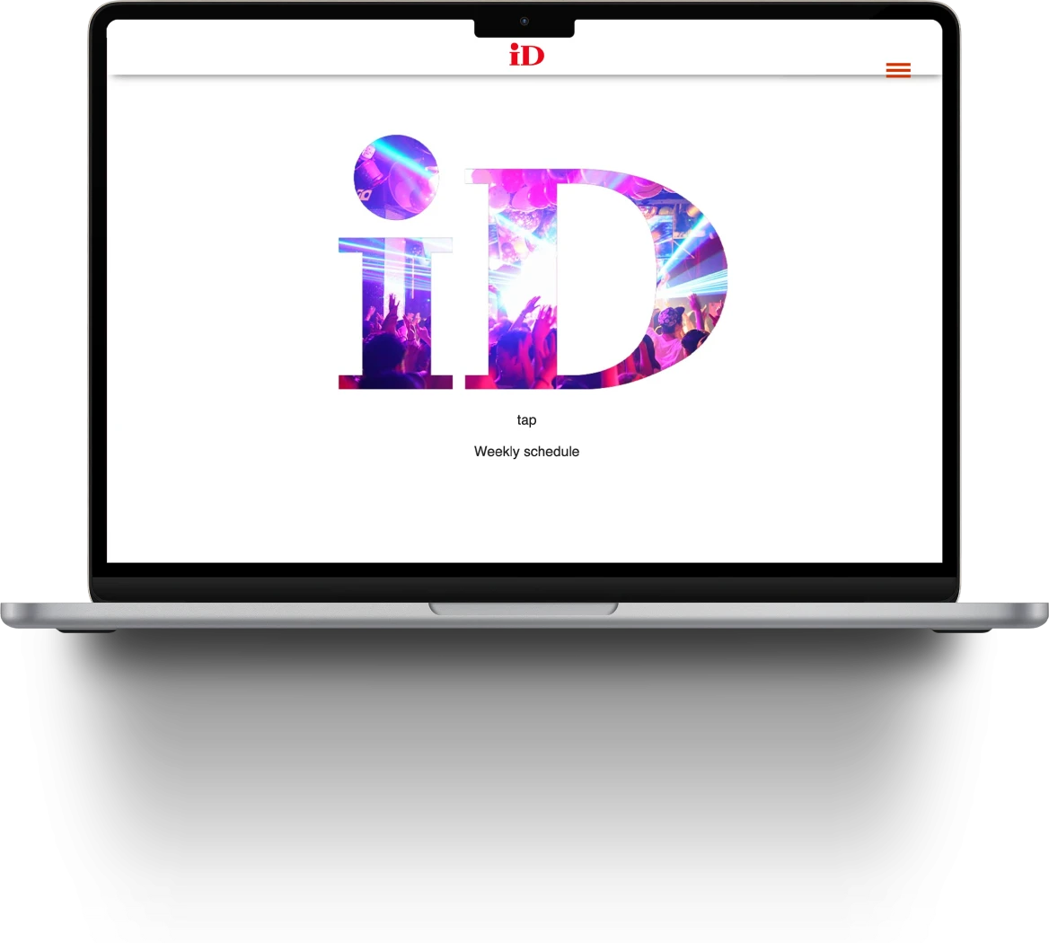 iDcafe WebサイトのPC表示モックアップ